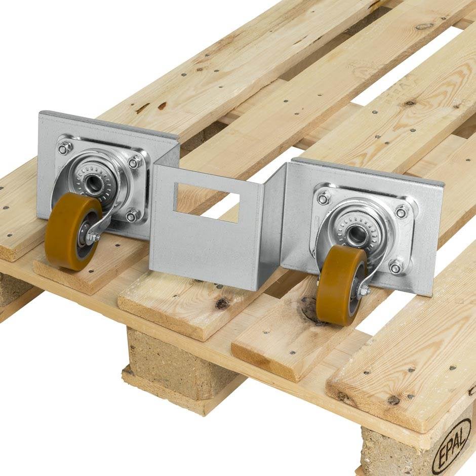 Pallrullare Kevin, anpassad för EUR-pall, L575 x B160 x H150 mm, kap. 2000 kg