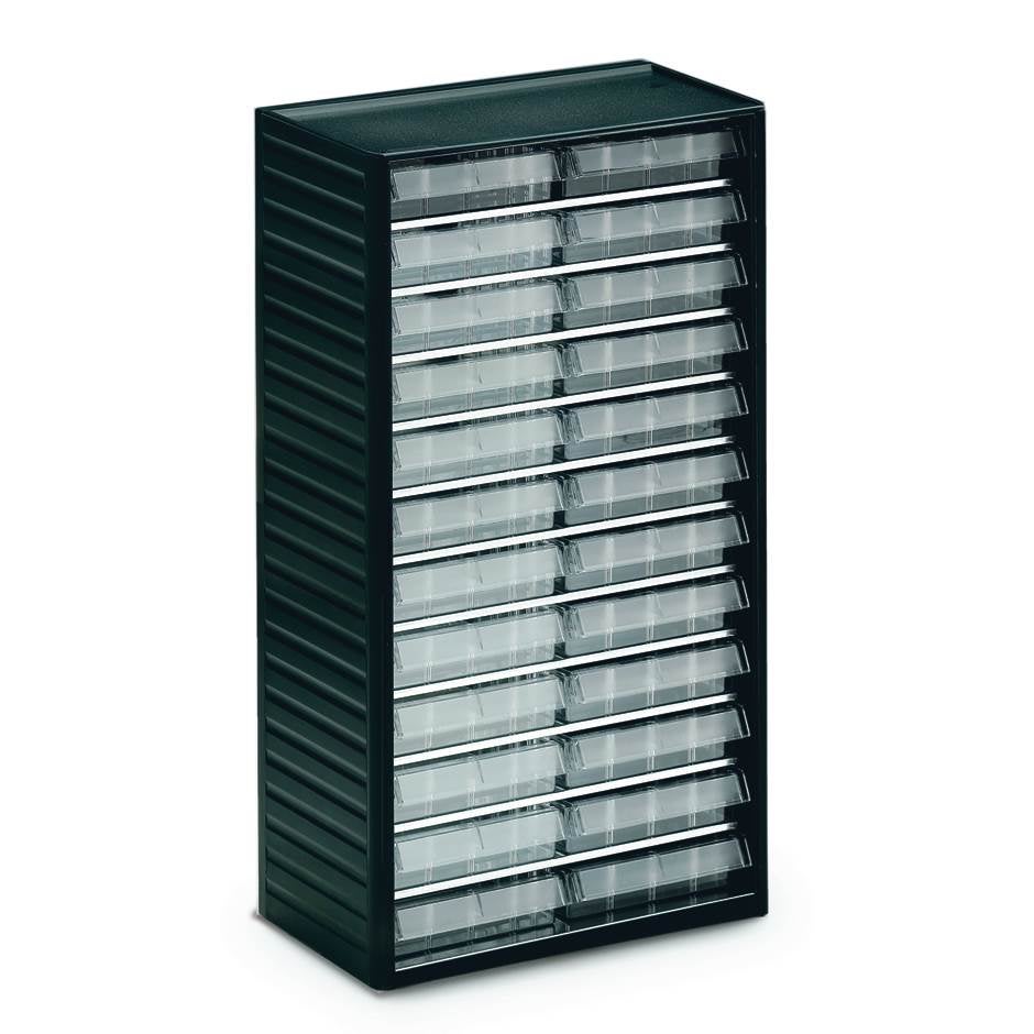 Smådelskassett Treston 552-3, 310x180x550 mm, 24 lådor L-02