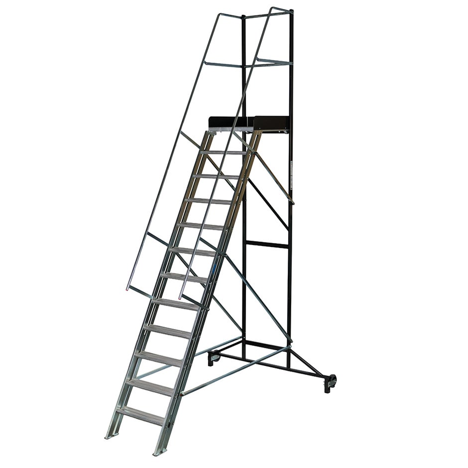 Trappa med räck höjd plattform 2000 mm