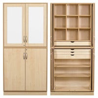 Slöjdskåp Sjöbergsskåpet 1, med garnfack, 2 st hyllplan & 4 lådor