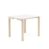 Bord Klara, 800x800 mm, Ljuddämpande skiva, massiv träkantlist