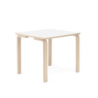 Bord Klara, 800x800 mm, Ljuddämpande skiva, massiv träkantlist