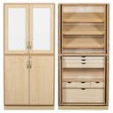 Slöjdskåp Sjöbergsskåpet 1, med 2 st hyllplan, 3 lutande hyllplan & 7 lådor