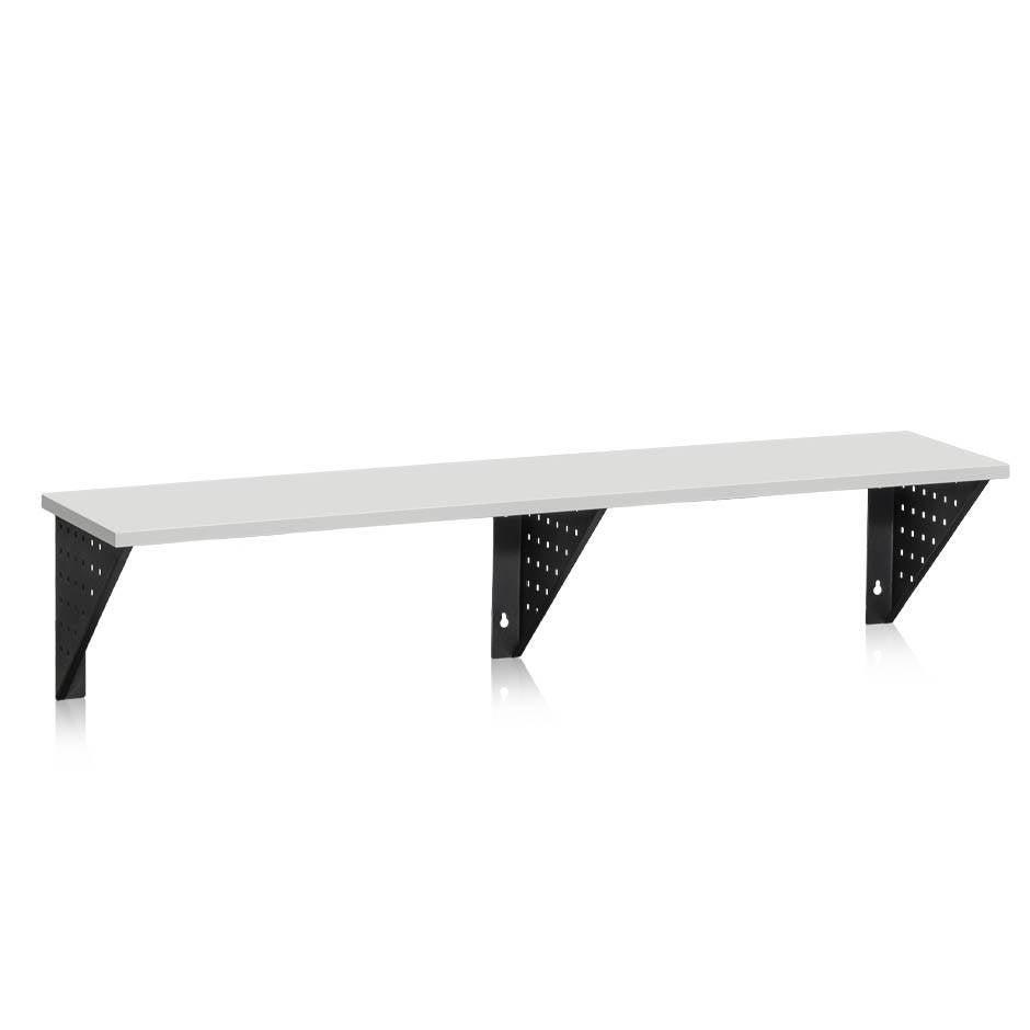 Sittbänk Kumi, Vägghängd, längd 1500 mm, Ljusgrå laminat