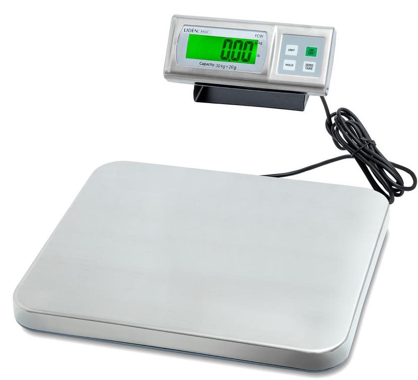 Paketvåg FCW-30, kapacitet 30 kg x 20 g, 305 x 405 mm