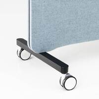 T-fot Edge Blade, längd 415 mm, med hjul, svart