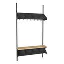 Inredningssystem BST, grundsekt., 800x300x270 mm, med bänk & m-vägg, 4 platser