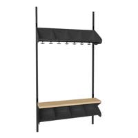 Inredningssystem BST, grundsekt., 800x300x270 mm, med bänk & m-vägg, 4 platser