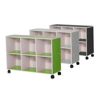 Kubhylla Kubus Color med hjul, 6 fack, 3x2, inkl spegel