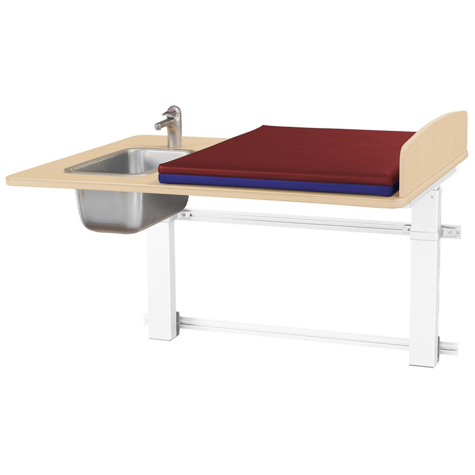 Skötbord Elit Vägg 120 tvättdel, skiva 1200x800 mm