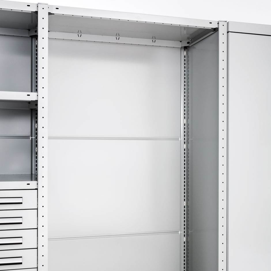 Ryggplåt 3000x1300 mm, för  Meta Quick Plus stålhylla, inkl skruvsats