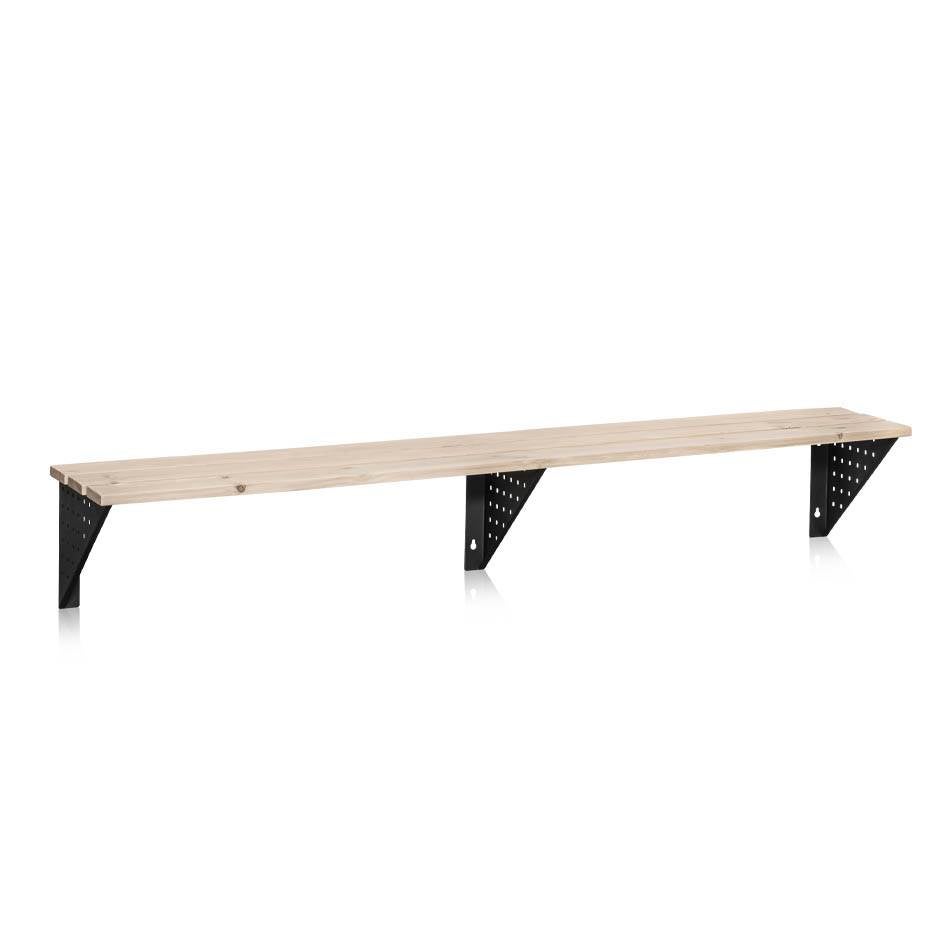 Sittbänk Kumi, Vägghängd, längd 2000 mm, Lackad furu