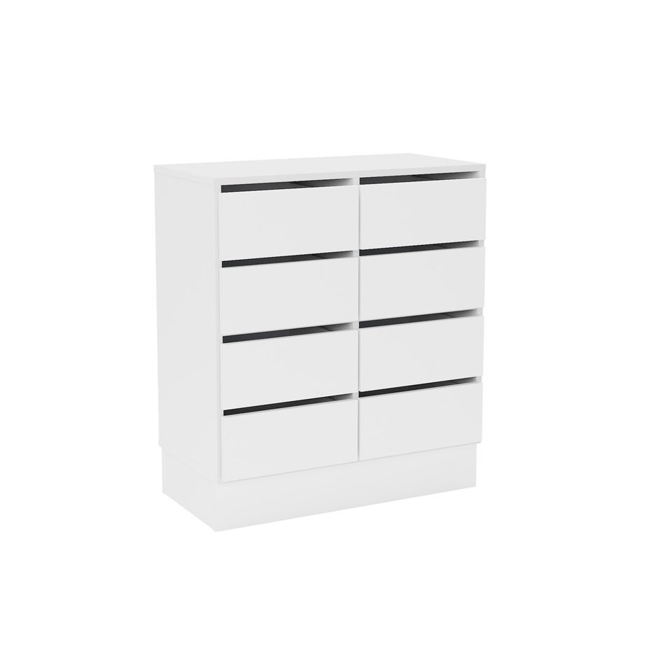 Elevförvaring Stig, 8 lådor, B810 x D400 x H915 mm, laminat vit