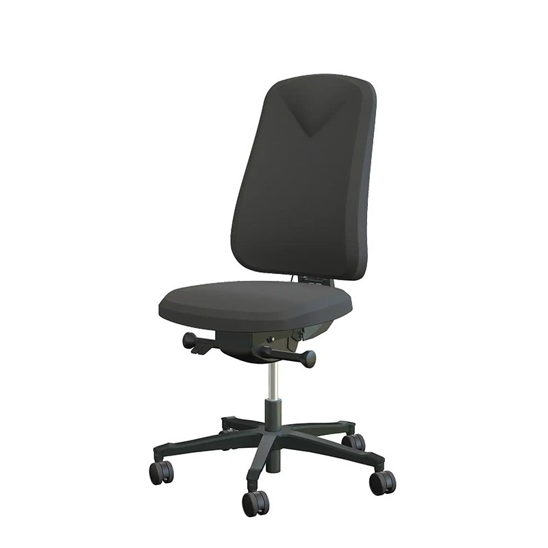 Arbetsstol Höganäs 290 Large med hög rygg, stor ställbarhet, tyg Select