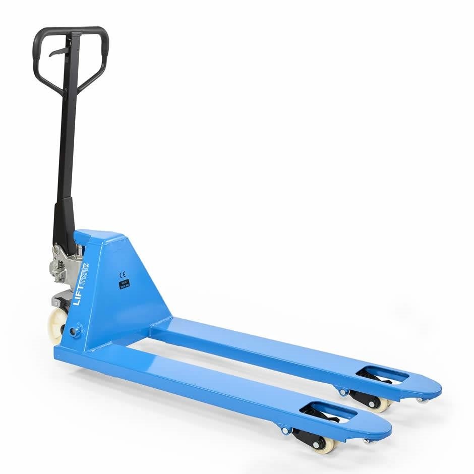 Handtruck Liftmate, boggiehjul PU, gaffellängd 1150 mm, lyftkap. 2500 kg, blå