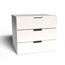 Lådhurts med 3 lådor, B370 x D305 x H330 mm, Ljusgrå laminat