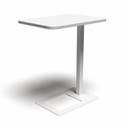 Bord Mobi, L400 x D500 x H620 mm, Vit laminat och stativ Vit