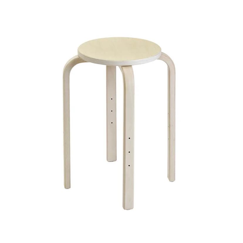 Pall Wood, sitthöjd 460 mm, Hpl-sits, formpressad björk