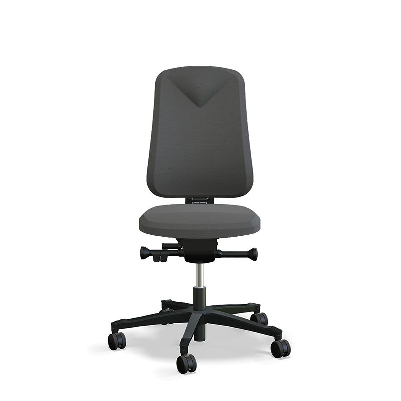 Arbetsstol Höganäs 280 Small med hög rygg, stor ställbarhet, tyg Select