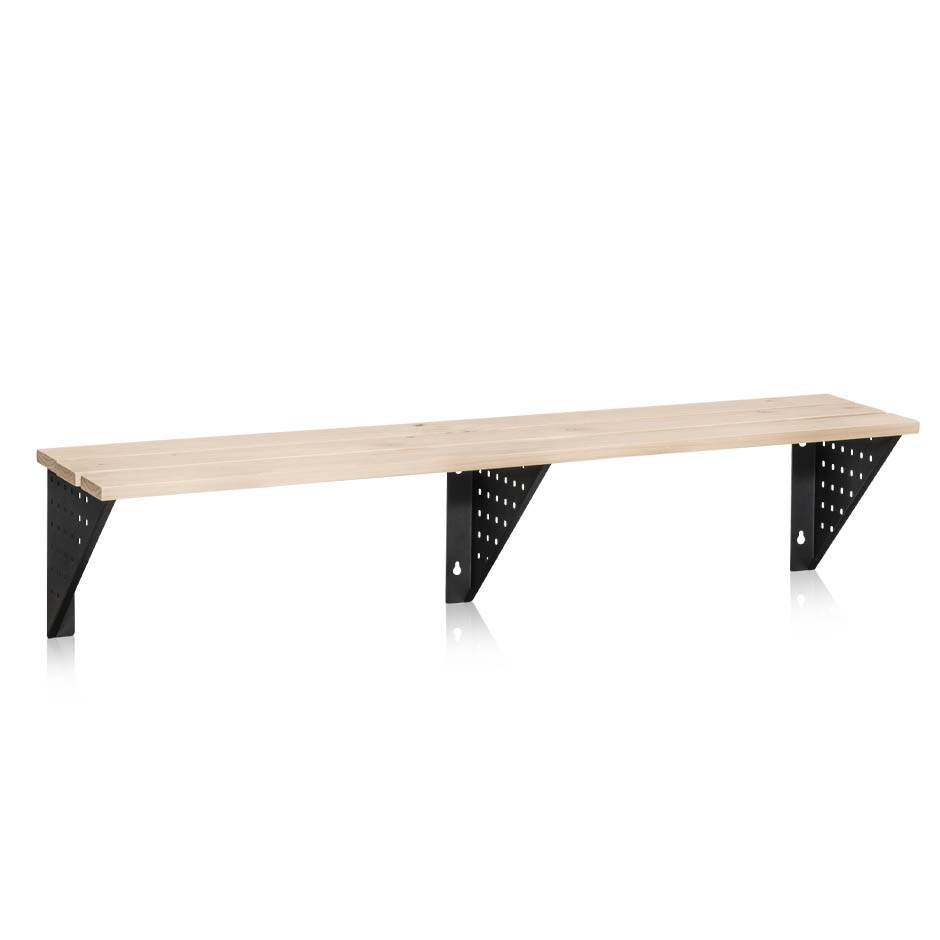 Sittbänk Kumi, Vägghängd, längd 1500 mm, Lackad furu