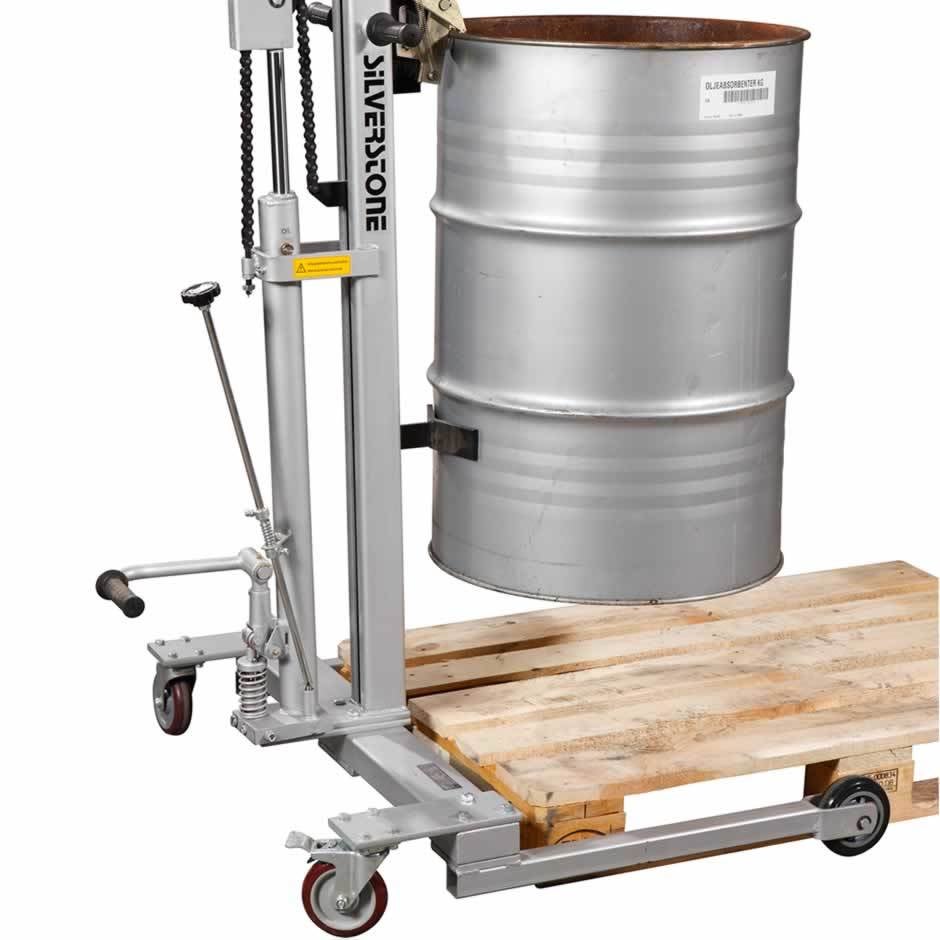 Fatlyft - fattransport, för 210 liters falsade fat, lyftkapacitet 300kg