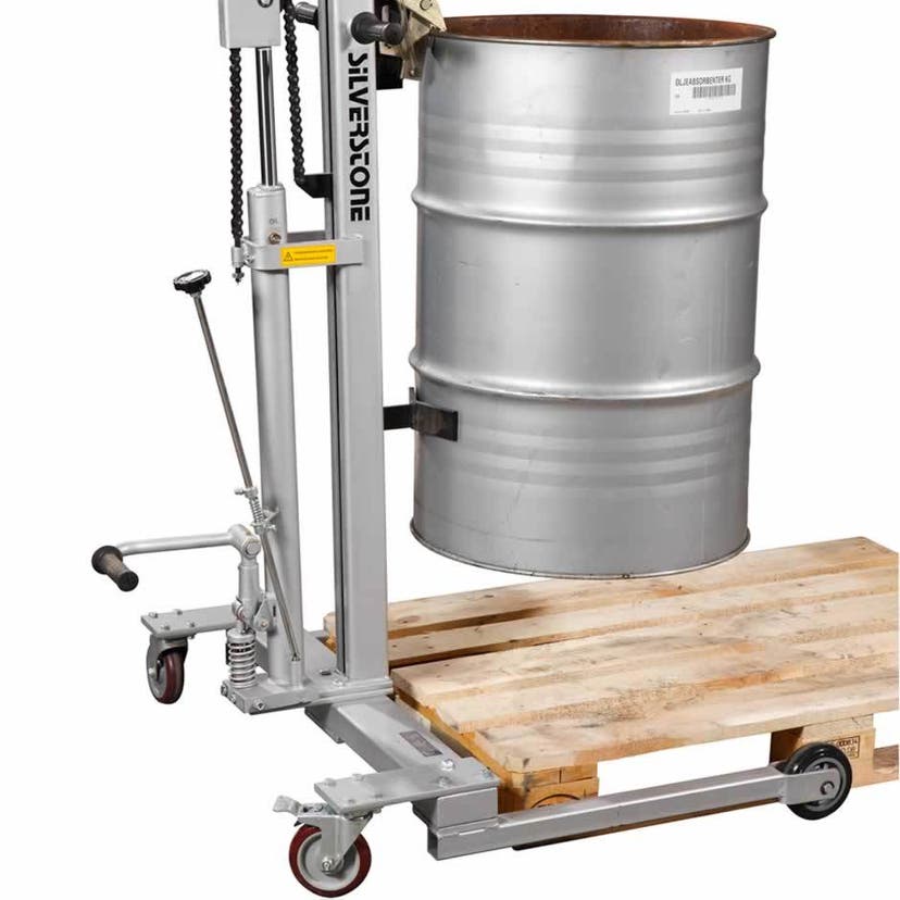 Fatlyft - fattransport, för 210 liters falsade fat, lyftkapacitet 300kg
