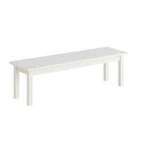 Sittbänk Erika, B1200 x D350 x H350 mm, ben massiv vitpigmenterad björk och sits av kryssfanér med Ljusgrå högtryckslaminat