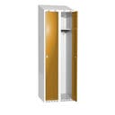 Klädskåp utan underrede, 2 st 300 mm skåp i bredd , 600x550x1900 mm , klinka