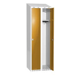 Klädskåp utan underrede, 2 st 300 mm skåp i bredd , 600x550x1900 mm , klinka