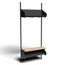 Inredningssystem BST, grundsektion, 800x300x270 mm, inkl. sittbänk, utan m-vägg