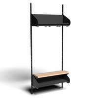 Inredningssystem BST, grundsektion, 800x300x270 mm, inkl. sittbänk, utan m-vägg