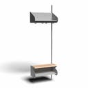 Inredningssystem BST, påb.sektion, 600x300x270 mm, inkl. sittbänk, utan m-vägg