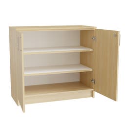 Bänkskåp Mora, B1000 x D470 x H910 mm, dubbeldörr, 2 flyttbara hyllplan, laminat björk