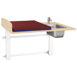 Skötbord Elit Vägg 120 tvättdel, skiva 1200x800 mm