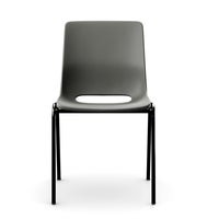 Staplingsbar stol Ana, helt  Mörkgrå Polypropylen. Grå 4-bensstativ, B495xD515 mm, sitthöjd 430 mm. Filtfot