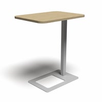 Bord Mobi, L400 x D500 x H620 mm, Ask laminat och stativ Gråmetallic