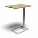 Bord Mobi, L400 x D500 x H620 mm, Ask laminat och stativ Gråmetallic