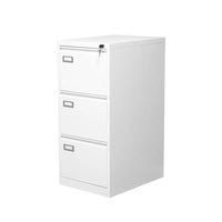 Mappskåp i plåt med 3 st lådor, A4-format, H1022xB463xD620 mm, centrallås