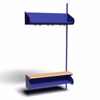 Inredningssystem BST, påb.sektion, 1000x300x270 mm, inkl. sittbänk, utan m-vägg