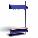 Inredningssystem BST, påb.sektion, 1000x300x270 mm, inkl. sittbänk, utan m-vägg