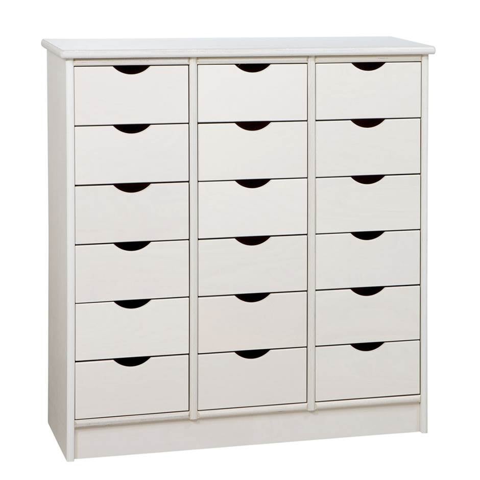 Lådsektion Alma 18 små lådor, 980x903x372 mm, kryssfaner, v handtag
