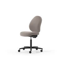 Kontorsstol Malmstolen R3M med låg rygg, Dux-sits, hjul för hårda golv, Tyg Capture 5103 Beige