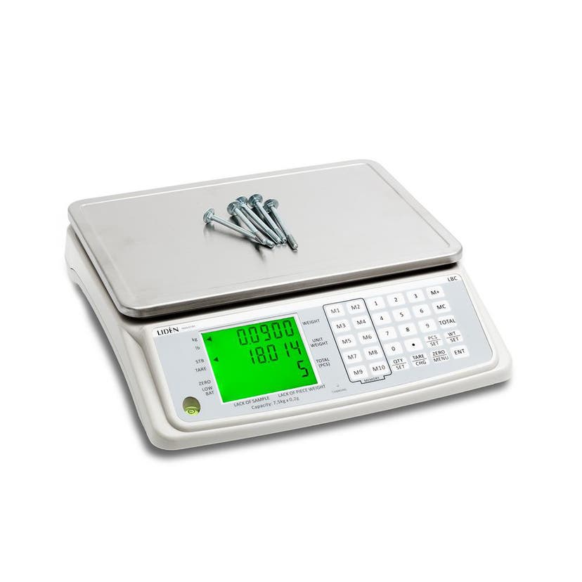 Räknevåg LBC-30, 30 kg x 1 g, rostfri plattform 335 x 230 mm