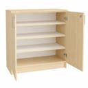 Bänkskåp Mora, B1000 x D470 x H910 mm, dubbeldörr, 3 flyttbara hyllplan, laminat björk