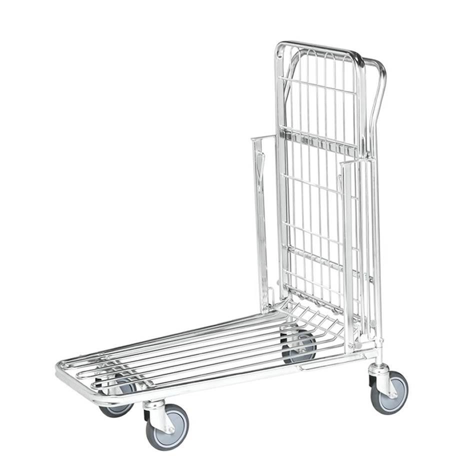 Butiksvagn Michael, uppfällbart plan, L860 x B530 x H1010 mm, kap. 300 kg, broms