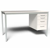 Lärarbord Teach med 1 st hurts, 1500x650 mm