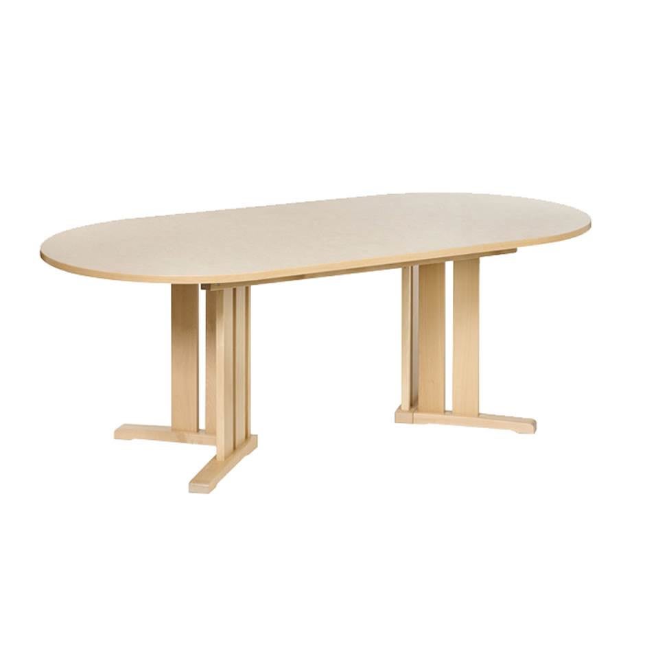 Bord Kupol, 2000x1000 mm, ovalformad, V-stativ