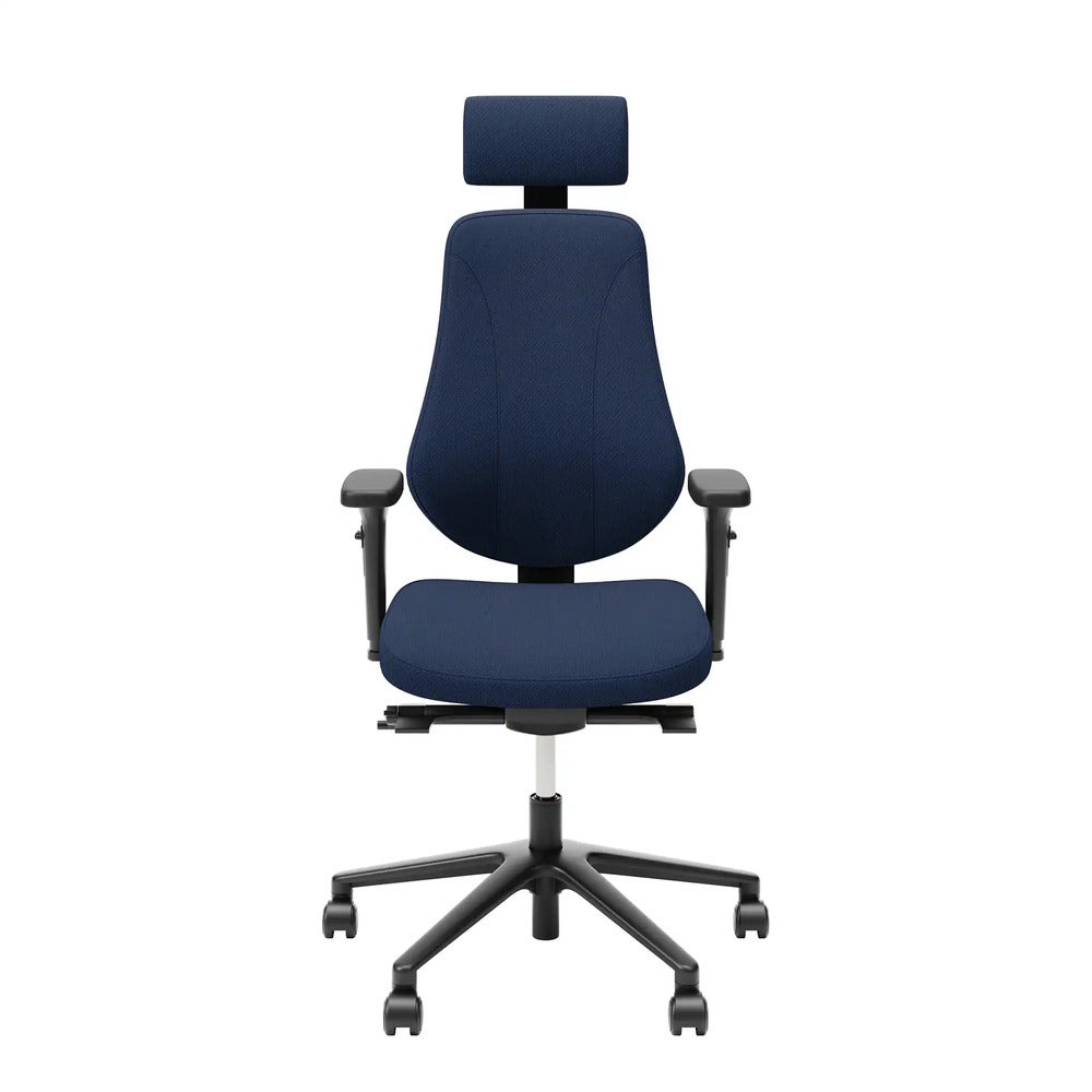 Kontorsarbetsstol Surf Freefloat, hög rygg, armstöd och nackstöd, sitthöjd 45-58 cm