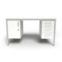 Lärarbord Teach med 1 hurts & 1 skåp, 1500x650 mm