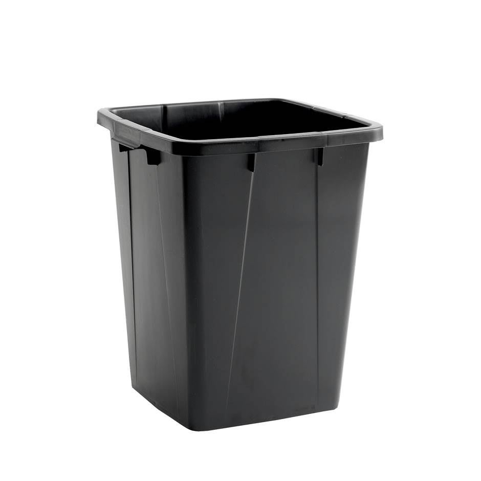 Avfallstunna, 90 liter, L490 x B490 x H610 mm, livsmedelsgodkänd